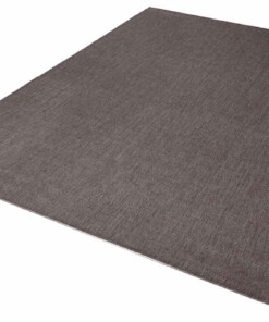 Binnen & buiten vloerkleed effen Match - zwart - overzicht schuin, thumbnail