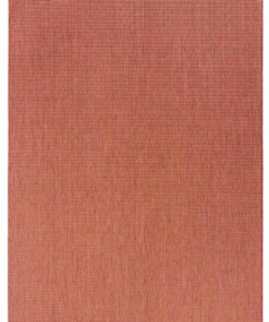 Binnen & buiten vloerkleed effen Match - terracotta - overzicht boven, thumbnail