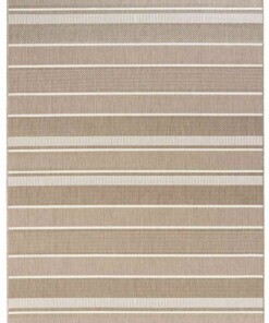 Binnen & buiten vloerkleed Strap - beige - overzicht boven