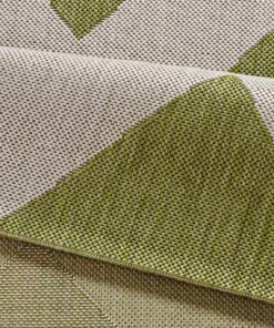 Loper binnen & buiten zigzag Unique - groen - close up, thumbnail Loper binnen & buiten zigzag Unique - groen - close up, thumbnail