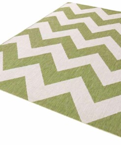 Binnen & buiten vloerkleed zigzag Unique - groen - overzicht schuin, thumbnail Binnen & buiten vloerkleed zigzag Unique - groen - overzicht schuin, thumbnail