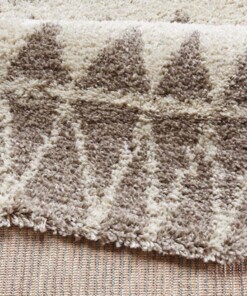 Hoogpolig vloerkleed Inspire - grijs/crème - close up, thumbnail