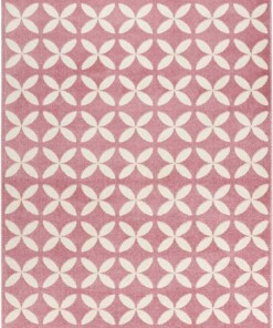 Modern vloerkleed Cross - roze - overzicht boven