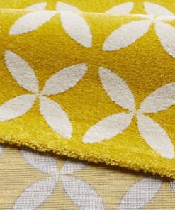 Modern vloerkleed Cross - geel - close up, thumbnail Modern vloerkleed Cross - geel - close up, thumbnail