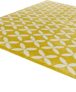 Modern vloerkleed Cross - geel - overzicht schuin, thumbnail Modern vloerkleed Cross - geel - overzicht schuin, thumbnail