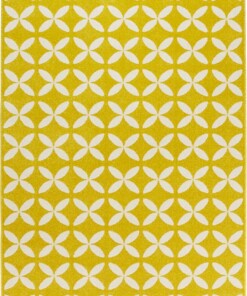 Modern vloerkleed Cross - geel - overzicht boven, thumbnail Modern vloerkleed Cross - geel - overzicht boven, thumbnail