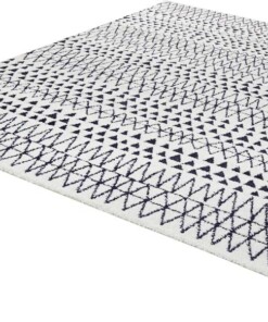 Design vloerkleed Scandinavian - crème/zwart - overzicht schuin, thumbnail