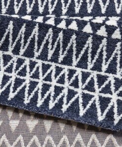 Design vloerkleed Scandinavian - zwart/wit - close up, thumbnail