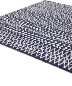 Design vloerkleed Scandinavian - zwart/wit - overzicht schuin, thumbnail