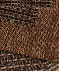 Modern vloerkleed Simple - donkerbruin - close up, thumbnail