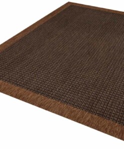 Modern vloerkleed Simple - donkerbruin - overzicht schuin, thumbnail