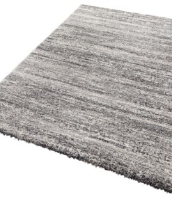 Hoogpolig vloerkleed Granite - grijs - overzicht schuin, thumbnail