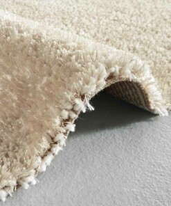 Hoogpolig modern vloerkleed effen Glam - crème - close up, thumbnail Hoogpolig modern vloerkleed effen Glam - crème - close up, thumbnail