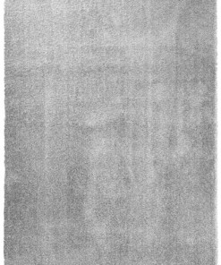 Hoogpolig modern vloerkleed effen Glam - zilver - overzicht schuin, thumbnail