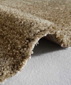 Hoogpolig modern vloerkleed effen Glam - taupe - close up, thumbnail