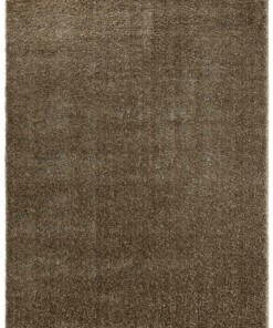 Hoogpolig modern vloerkleed effen Glam - taupe - overzicht schuin, thumbnail