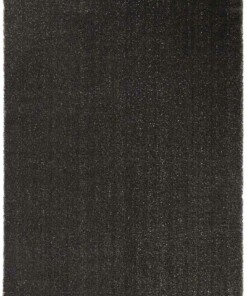 Hoogpolig modern vloerkleed effen Glam - antraciet - overzicht schuin, thumbnail