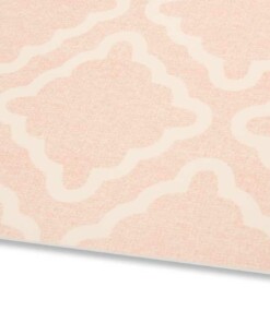 Vloerkleed vinyl ruiten Amy - apricot - close up, thumbnail