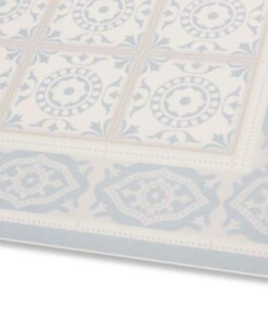 Vloerkleed vinyl ruiten Amy - blauw/grijs - close up, thumbnail Vloerkleed vinyl ruiten Amy - blauw/grijs - close up, thumbnail