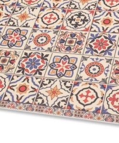 Vloerkleed vinyl Kaja - meerkleurig - close up, thumbnail Vloerkleed vinyl Kaja - meerkleurig - close up, thumbnail