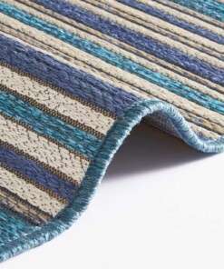 Binnen & buiten vloerkleed Bamboo - blauw - close up, thumbnail Binnen & buiten vloerkleed Bamboo - blauw - close up, thumbnail