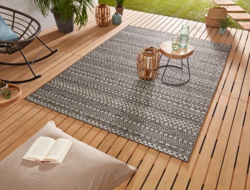 Buitenkleed Pine - antraciet/bruin - sfeer