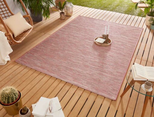 Buitenkleed Ivy - roze - sfeer