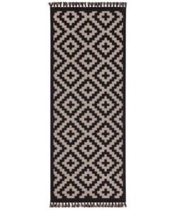 Vlakweef vloerkleed Sisal-Optiek Nature - zwart - overzicht boven, thumbnail Vlakweef vloerkleed Sisal-Optiek Nature - zwart - overzicht boven, thumbnail