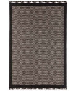 Vlakweef vloerkleed  Sisal-Optiek  Nature - zwart/beige (klein ruit) - overzicht boven, thumbnail Vlakweef vloerkleed  Sisal-Optiek  Nature - zwart/beige (klein ruit) - overzicht boven, thumbnail