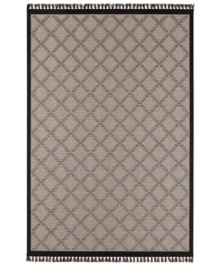 Vlakweef vloerkleed Sisal-Optiek Nature - beige/zwart - overzicht boven, thumbnail