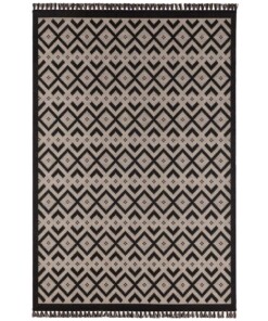 Vlakweef vloerkleed Sisal-Optiek Nature - zwart/beige (groot ruit) - overzicht boven, thumbnail Vlakweef vloerkleed Sisal-Optiek Nature - zwart/beige (groot ruit) - overzicht boven, thumbnail