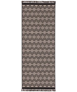 Vlakweef vloerkleed Sisal-Optiek Nature - zwart/beige - overzicht boven, thumbnail