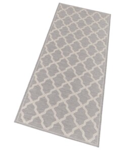 Vlakweef vloerkleed Macrame-Optiek Heaven - grijs - overzicht schuin, thumbnail