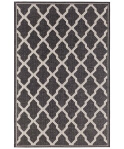 Vlakweef vloerkleed Macrame-Optiek Heaven - zwart - overzicht boven, thumbnail