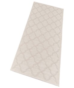 Vlakweef vloerkleed Macrame-Optiek Heaven - crème - overzicht schuin, thumbnail