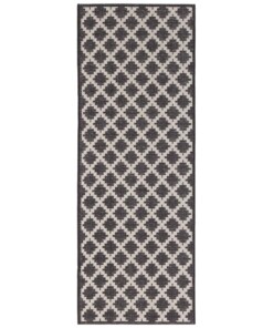 Scandinavisch vloerkleed Dawn - zwart/crème - overzicht boven, thumbnail