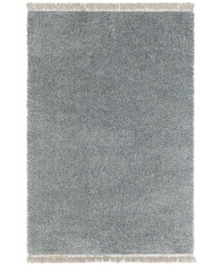 Hoogpolig vloerkleed Aloe - blauw/crème - overzicht boven, thumbnail