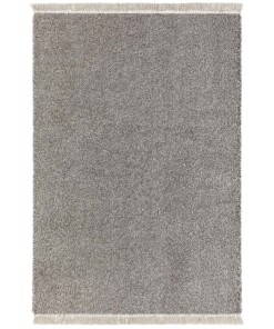 Hoogpolig vloerkleed Aloe - grijs/crème - overzicht boven, thumbnail