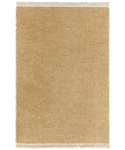 Hoogpolig vloerkleed Aloe - goud/crème - overzicht boven, thumbnail