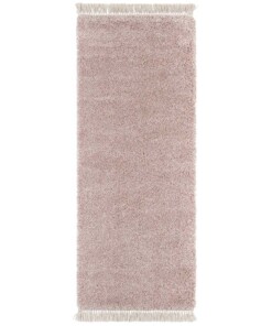 Hoogpolig vloerkleed Aloe - roze/crème - overzicht boven, thumbnail