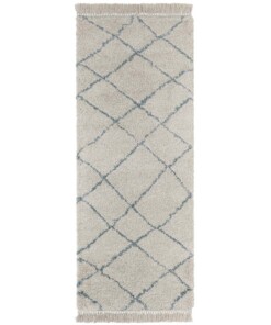 Hoogpolig Vloerkleed Primerose - crème/blauw - overzicht boven, thumbnail