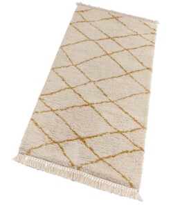 Hoogpolig Vloerkleed Primerose - crème/goud - overzicht schuin, thumbnail Hoogpolig Vloerkleed Primerose - crème/goud - overzicht schuin, thumbnail