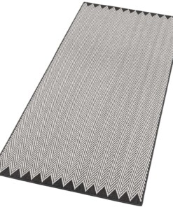 Modern vloerkleed Ida - zwart/crème - overzicht schuin, thumbnail Modern vloerkleed Ida - zwart/crème - overzicht schuin, thumbnail