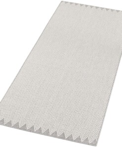 Modern vloerkleed Ida - grijs/crème - overzicht schuin, thumbnail