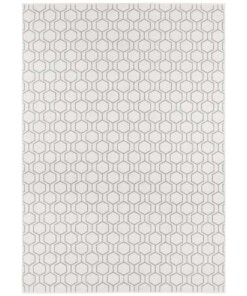 Modern vloerkleed Novalie - crème/grijs - overzicht boven, thumbnail