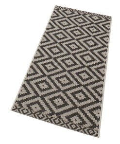 Scandinavisch buitenkleed Summer - zwart - overzicht schuin, thumbnail