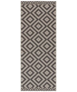 Scandinavisch buitenkleed Summer - zwart - overzicht boven, thumbnail