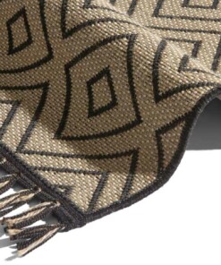 Scandinavisch vloerkleed Fjord - beige/zwart - close up, thumbnail Scandinavisch vloerkleed Fjord - beige/zwart - close up, thumbnail