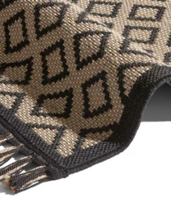 Scandinavisch vloerkleed Odense - beige/zwart - close up, thumbnail Scandinavisch vloerkleed Odense - beige/zwart - close up, thumbnail