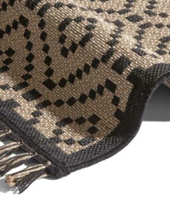 Scandinavische loper Öresund - beige/zwart - close up, thumbnail